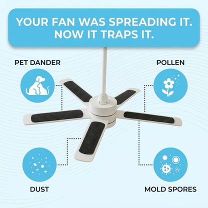Amelle™ Ceiling Fan Filter — Activated Carbon Dust & Odor Capture Pads